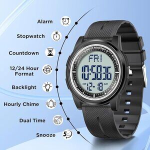 ULTRA THIN WATER RESISTANT DIGITAL WATCH NEW IN BOX